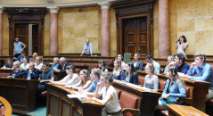 31 July 2018 Hanns Seidel Foundation Young Talents Scholarship Institute attendees visit the National Assembly